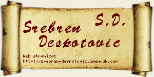 Srebren Despotović vizit kartica